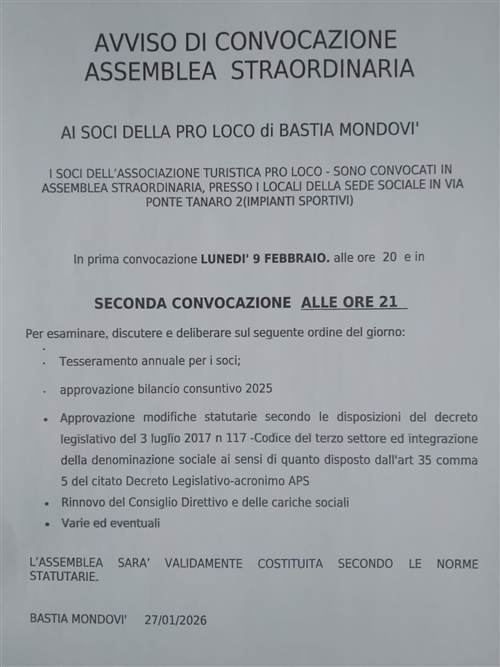 Assemblea della Pro Loco