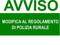 Aggiornamento regolamento di Polizia Rurale